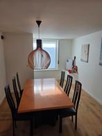 Eettafel  en 6 stoelen, Ophalen, Gebruikt, 50 tot 75 cm, 150 tot 200 cm