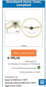 Volkswagen oldtimer stuur., Auto-onderdelen, Ophalen of Verzenden, Volkswagen