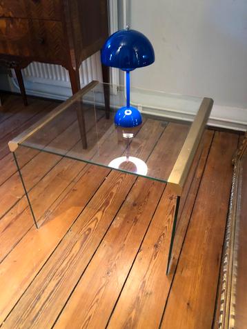 GALLOTTI & RADICE table d’appoint vintage en verre et laiton beschikbaar voor biedingen