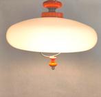 Massive hanglamp space age 1960-70 met trekpendel., Huis en Inrichting, Ophalen, Gebruikt, Hout