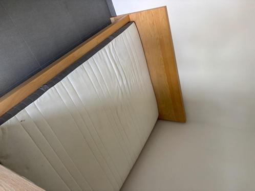 Lit IKEA MALM, Huis en Inrichting, Slaapkamer | Bedden, Gebruikt, Tweepersoons, 160 cm, 200 cm, Overige materialen, Beige, Ophalen