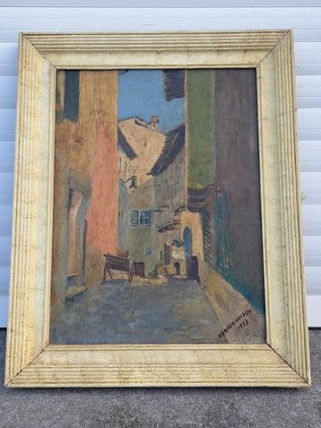 huile sur panneau cagnes mer signe vandervelden beschikbaar voor biedingen