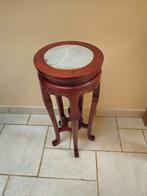 Antieke Vintage Chinese stand in rozenhout met marmer., Antiek en Kunst, Ophalen