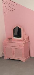 Schminktafel met spiegel en kast en ladekast eronder, Ophalen, Gebruikt, Hout