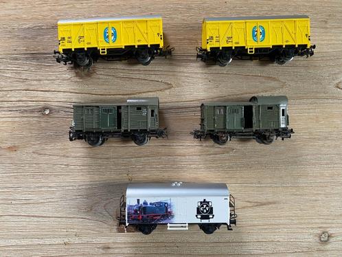 Märklin h0 - lot de 5 wagons, Hobby en Vrije tijd, Modeltreinen | H0, Gebruikt, Wagon, Wisselstroom, Märklin, Analoog, Ophalen of Verzenden