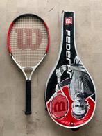 Wilson Roger Federer 25 junior racket + hoes, Comme neuf, Raquette, Wilson, Enlèvement ou Envoi