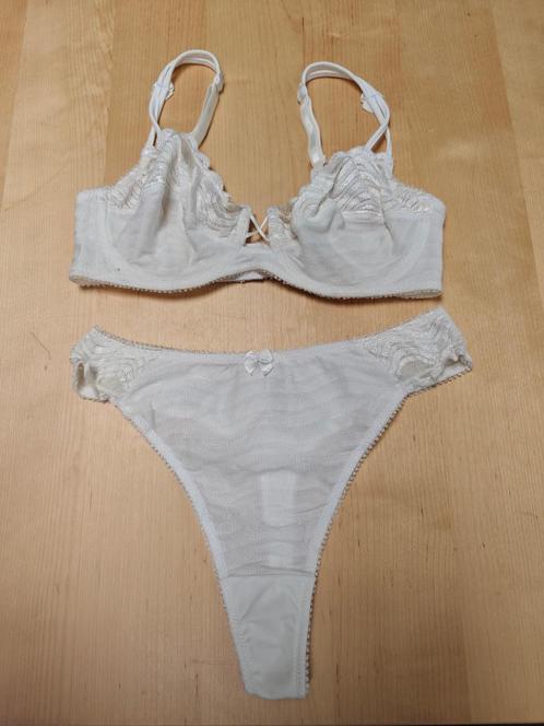 Lingerieset wit maat C75 + M, Nieuw!, Kleding | Dames, Ondergoed en Lingerie, Setje, Wit, Ophalen of Verzenden