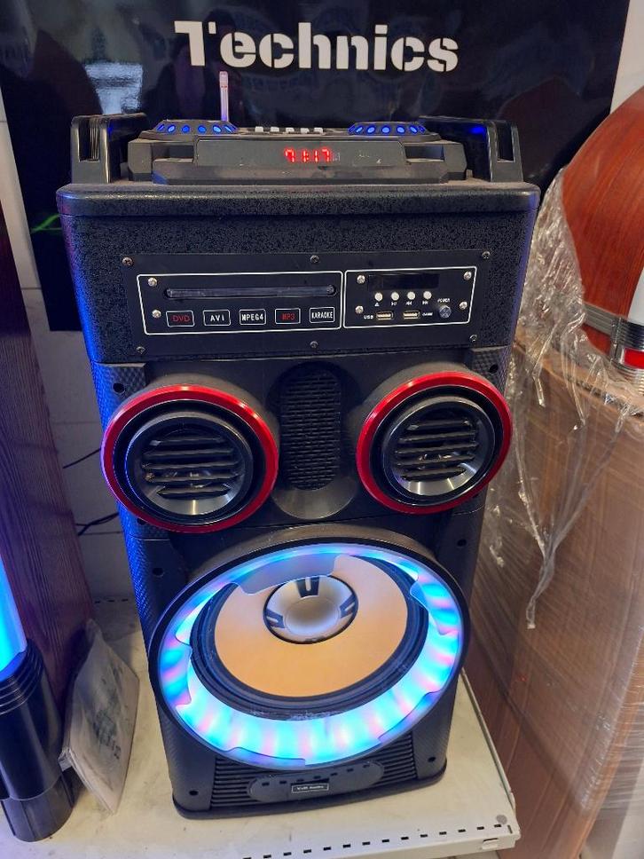 NIEUW speaker box / draagbaar karaokesysteem aan 50%KORTING, TV, Hi-fi & Vidéo, Chaîne Hi-fi, Neuf, Haut-parleurs, Portable, Enlèvement ou Envoi