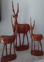 3 houten beeldjes antilopes/herten (jaren '50) - vintage, Envoi