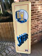 Emaille Reclamebord SAFIR Aalst bier, Ophalen, Zo goed als nieuw, Reclamebord