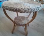 Petite table ronde en rotin, 55 à 75 cm, 45 à 60 cm, Enlèvement, Utilisé