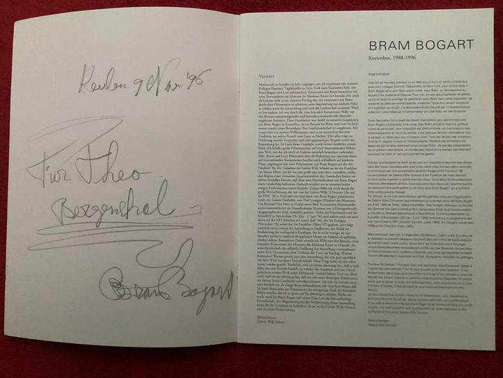 Inwijding en brochure van BRAM BOGART, Boeken, Kunst en Cultuur | Beeldend, Zo goed als nieuw, Ophalen of Verzenden