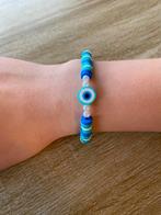 Clay beaded bracelet - blue eye, Nieuw, Elastiek, Verzenden