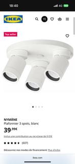 Nymane 3 spots blanc, Ophalen, Zo goed als nieuw, Metaal of Aluminium, Plafondspot of Wandspot