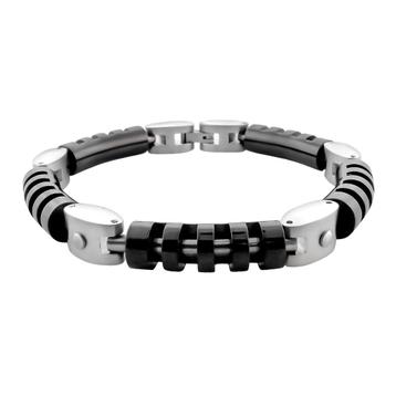 Tweekleurige roestvrij stalen mannenarmband - OP=OP! beschikbaar voor biedingen