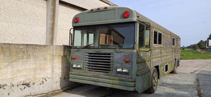 Schoolbus à aménager, tiny/hébergement insolite, Auto's, Bestelwagens en Lichte vracht, Particulier, Overige merken, Diesel, Euro 1
