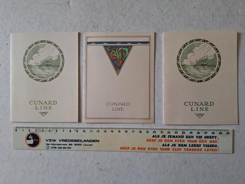 Originele privé menu's Cunard Line 1925, Verzamelen, Scheepvaart, Ophalen of Verzenden