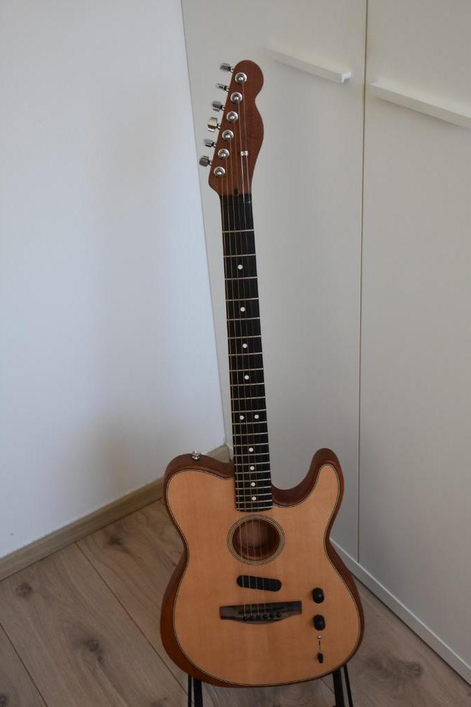 Fender American acoustasonic telecaster, Muziek en Instrumenten, Snaarinstrumenten | Gitaren | Elektrisch, Zo goed als nieuw, Semi-solid body