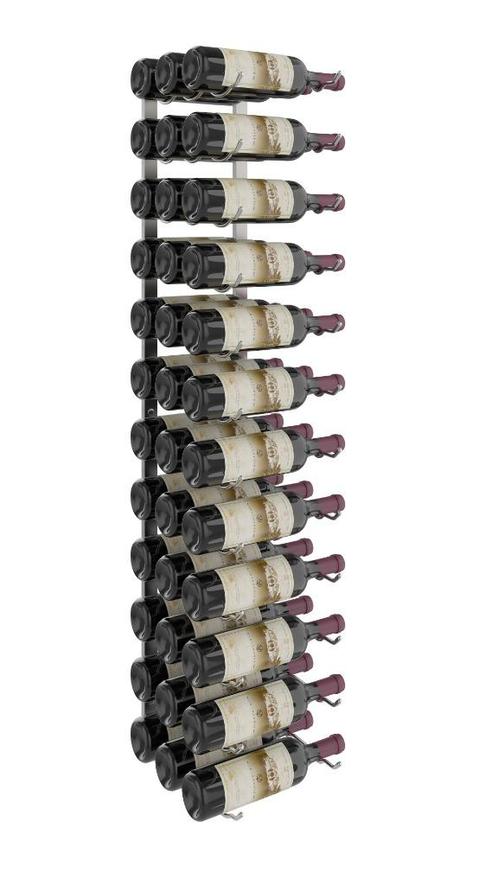 Metalen wandhouder met 36 flessen 122cm Inox DESTOCKING, Huis en Inrichting, Woonaccessoires | Overige, Nieuw, Verzenden