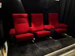 5 x sièges de cinéma montés sur une plaque noire., Maison & Meubles, Chaises, Bioscoop, Enlèvement, Cinq, Six Chaises ou plus