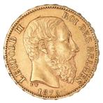 Leopold 20 fr 1875 goud, Timbres & Monnaies, Monnaies | Belgique, Enlèvement ou Envoi, Monnaie en vrac, Or, Or