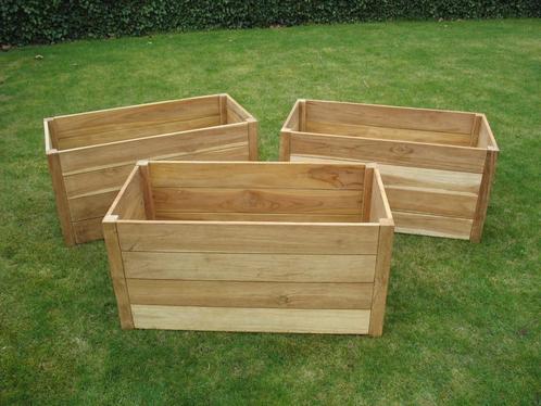 3 nieuwe outdoor Hardhouten plantenbakken plantenbak, Tuin en Terras, Bloembakken en Plantenbakken, Rond, Ophalen of Verzenden