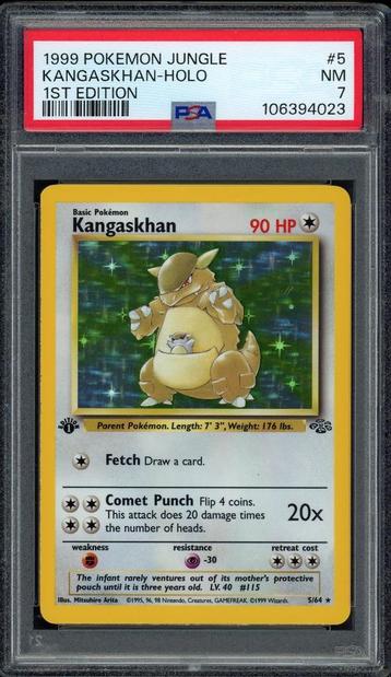 Kangaskhan Holo 1st Edition PSA 7 - 5/64 - Jungle 1999 beschikbaar voor biedingen