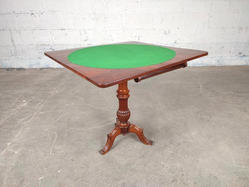 Antieke opvouwbare speeltafel, Antiek en Kunst, Antiek | Meubels | Tafels, Ophalen