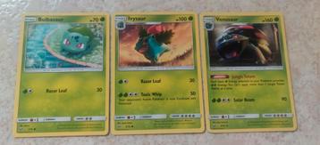 Bulbasaur, Ivysaur en Venusaur Pokemon Kaarten van 2017 beschikbaar voor biedingen