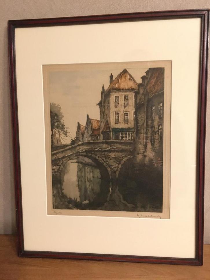 Roger Hebbelinck, beperkte uitgave 29/35, Antiek en Kunst, Kunst | Etsen en Gravures, Ophalen of Verzenden