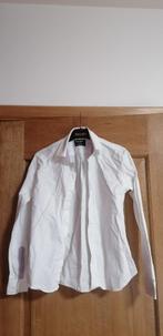 Wit katoenen shirt voor 12-jarigen, merk Hackett London, Jongen, Ophalen of Verzenden, Zo goed als nieuw, Shirt of Longsleeve