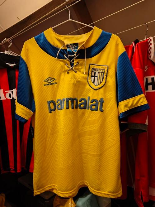 Parma AC thuisshirt Umbro 1993 M authentieke vintage!, Sport en Fitness, Voetbal, Zo goed als nieuw, Shirt, Maat M, Verzenden