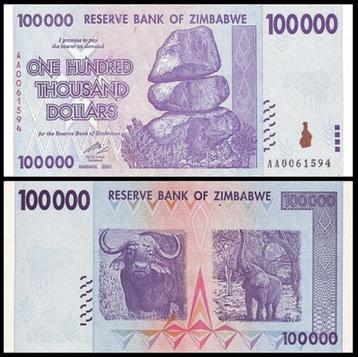 Zimbabwe 2008, biljetten van Miljoen, Biljoen,Triljoen (UNC) beschikbaar voor biedingen