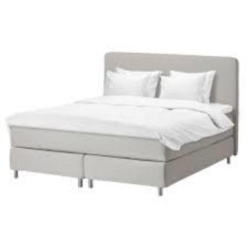 DUNVIK (Ikea) overtrek matras + hoofdeinde, Huis en Inrichting, Slaapkamer | Boxsprings, Beige, Ophalen of Verzenden, 180 cm, 200 cm