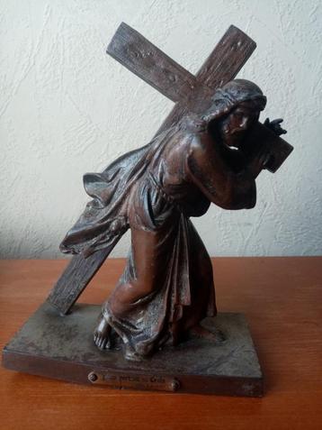 Sculptuur Jezus als heerser naar Eugent Laurent 19/20cm beschikbaar voor biedingen