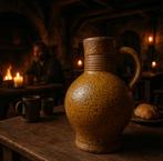 Cruche ancienne en grès de Rhénanie,Allemagne,vers 1670-1720, Enlèvement ou Envoi