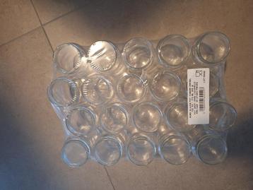 Glazen potten met deksel - 20 stuks - 370ml of 500gr