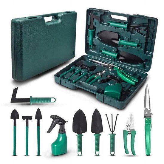 10 Dlg. Tuingereedschap in Koffer NIEUW Prijs bij Bol 45€!🌞, Tuin en Terras, Hand-tuingereedschap, Nieuw, Ophalen of Verzenden
