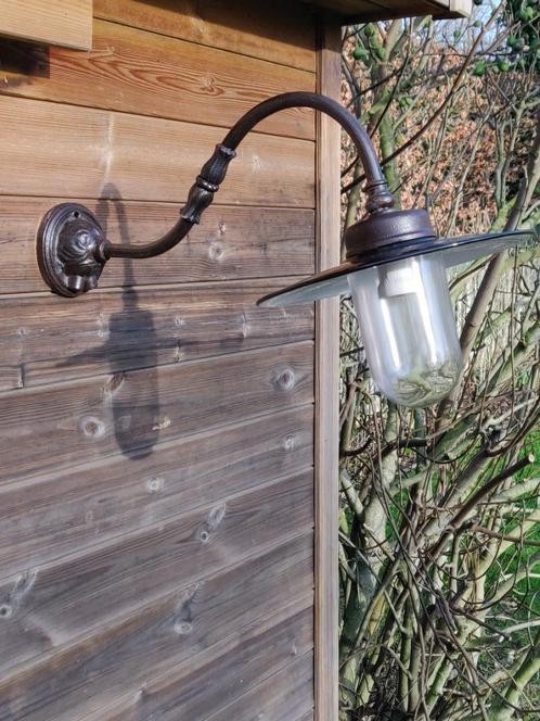 BOERDERIJLAMP - STALLAMP - HOEVELAMP, Tuin en Terras, Buitenverlichting, Zo goed als nieuw, Wandlamp, IJzer, 50 tot 250 watt, Netvoeding