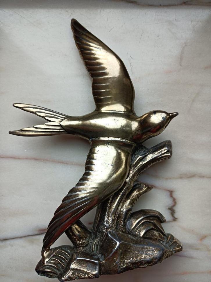 Koperen vogel H 19 cm, Antiek en Kunst, Antiek | Brons en Koper, Koper, Ophalen