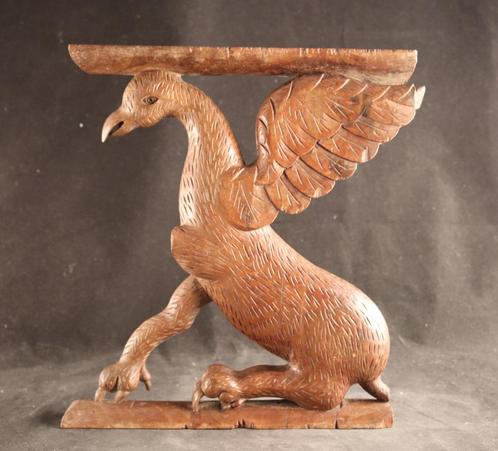 Grote antieke houten griffioen, Antiek en Kunst, Kunst | Beelden en Houtsnijwerken, Verzenden