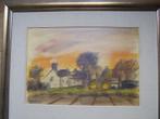 Alfons Vermeir  1905 - 1994  Aquarel Hoeve + akkers, Verzenden