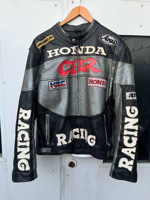 Blouson cuir moto « Honda », Motoren, Kleding | Motorkleding, Jas | leer, Heren, Tweedehands, Ophalen