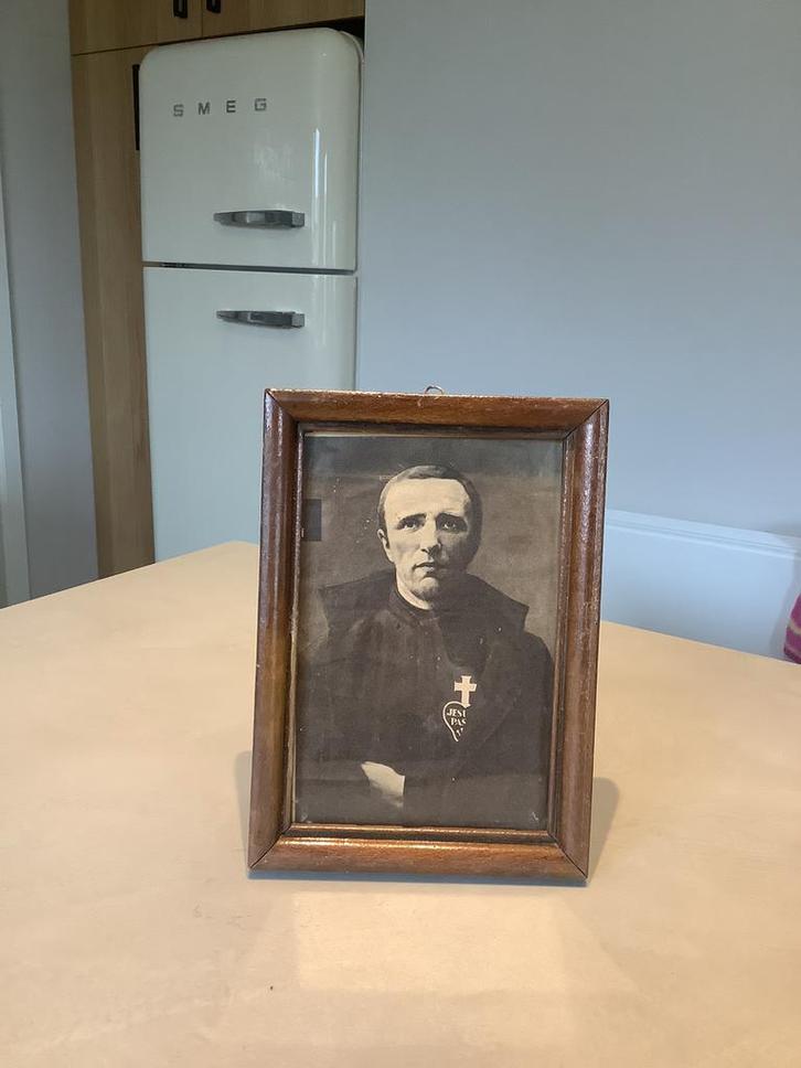 Antieke ingelijste prent van Zalige Broeder Isidoor, Huis en Inrichting, Woonaccessoires | Lijsten, Zo goed als nieuw, Ophalen of Verzenden