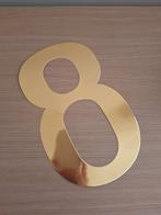 Gouden verjaardagscijfer 8, Ophalen of Verzenden, Zo goed als nieuw, Versiering