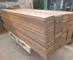50m2 hardhouten tand en groefplanken, €40/m2, Tuin en Terras, Palen, Balken en Planken, Ophalen of Verzenden, Zo goed als nieuw