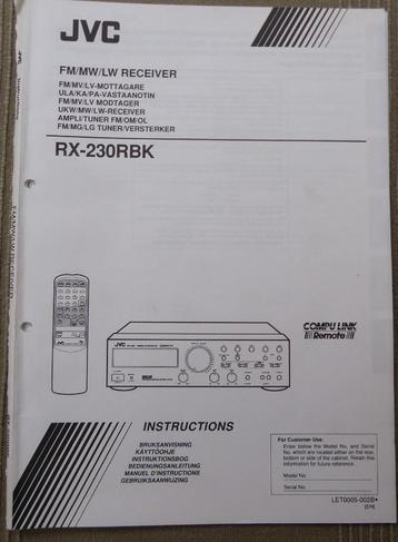 tuner versterker JVC, Audio, Tv en Foto, Versterkers en Ontvangers, Gebruikt, JVC, Ophalen of Verzenden, Minder dan 60 watt