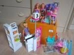 Barbie poppen+winkel+accessoires, Enlèvement, Utilisé, Barbie