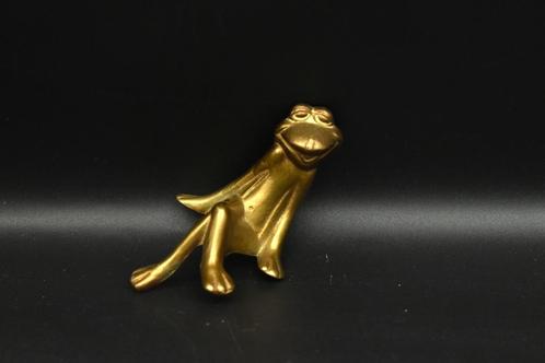 Kleine vintage koperen kikkerfiguur, Antiek en Kunst, Antiek | Brons en Koper, Ophalen of Verzenden