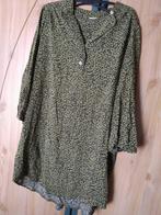 Groene maxi blouse met zwarte luipaardprint mt XXL, Kleding | Dames, Blouses en Tunieken, Ophalen of Verzenden